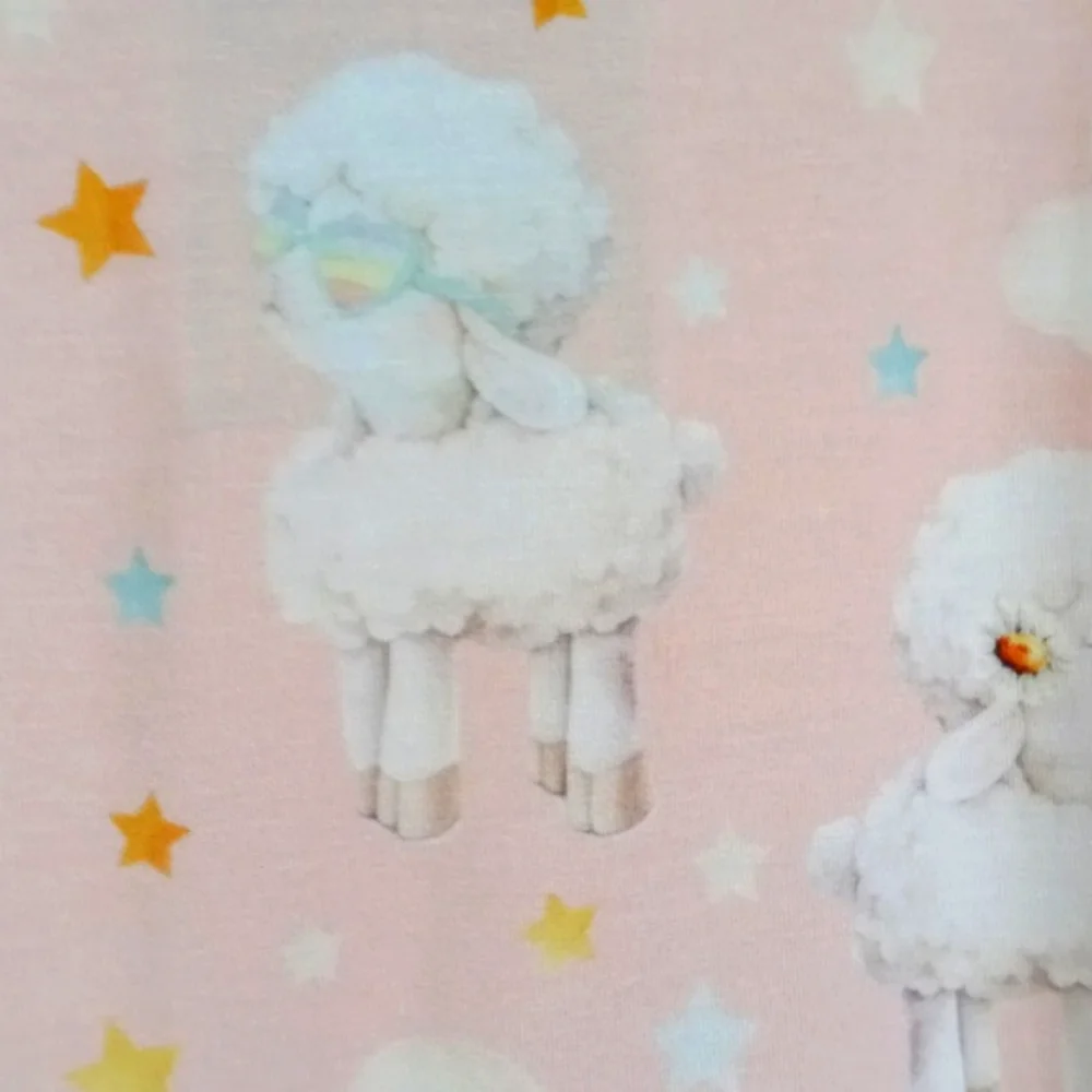 🆕️ 🐑Posh Peanut🐑 - Pink/White Sheep Ruffled Buttoned One-Piece Pajama